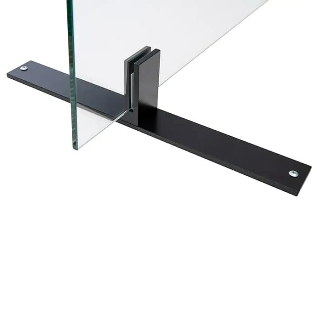 Standfuß quer für ESG 6 mm Schwarz 350 mm Länge