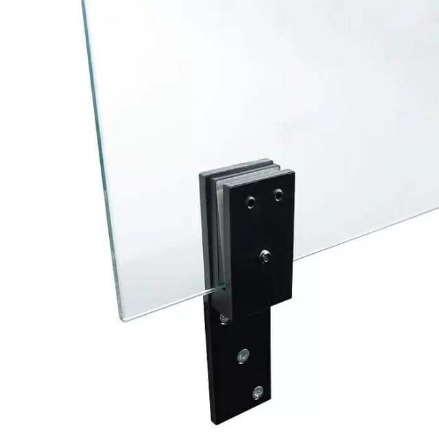 Thekenhalter für ESG 6 mm an Theke montierbar in Schwarz