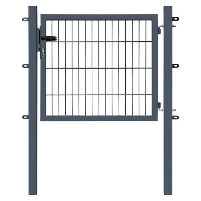 Gartentor Basic für Doppelstabmattenzaun Anthrazit 120 cm x 80 cm