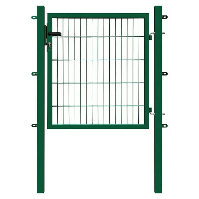 Gartentor Basic für Doppelstabmattenzaun Moosgrün 120 cm x 100 cm