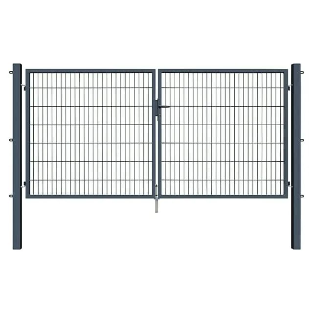 Doppeltor Basic für Doppelstabmattenzaun Anthrazit 300 cm x 140 cm