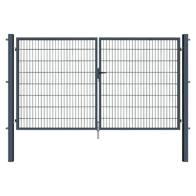 Doppeltor Basic für Doppelstabmattenzaun Anthrazit 300 cm x 160 cm