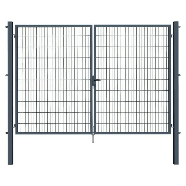 Doppeltor Basic für Doppelstabmattenzaun Anthrazit 300 cm x 200 cm