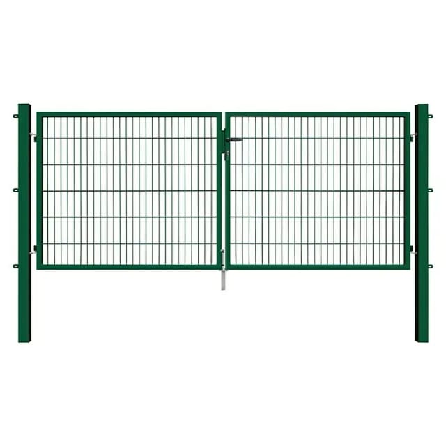 Doppeltor Basic für Doppelstabmattenzaun Moosgrün 300 cm x 120 cm