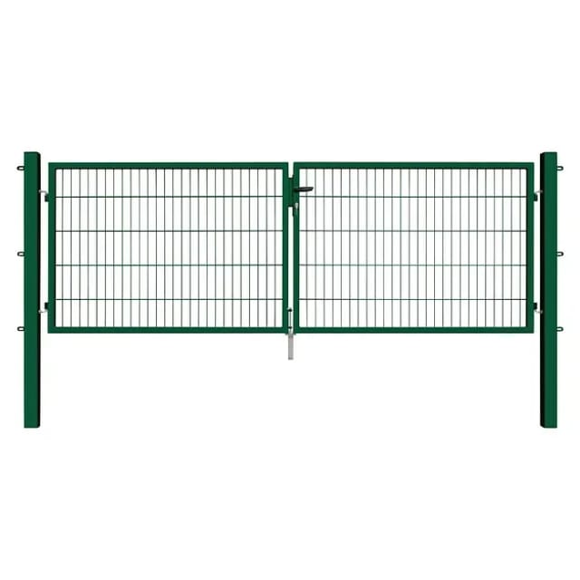 Doppeltor Basic für Doppelstabmattenzaun Moosgrün 300 cm x 100 cm