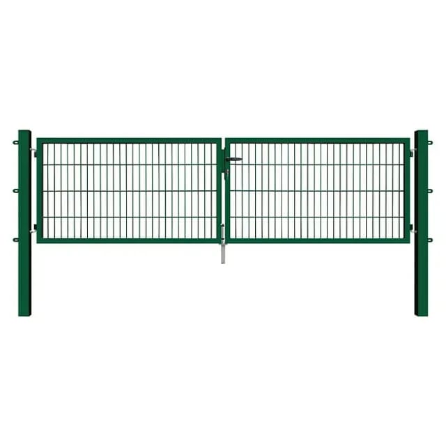 Doppeltor Basic für Doppelstabmattenzaun Moosgrün 300 cm x 80 cm