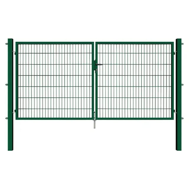 Doppeltor Basic für Doppelstabmattenzaun Moosgrün 300 cm x 140 cm