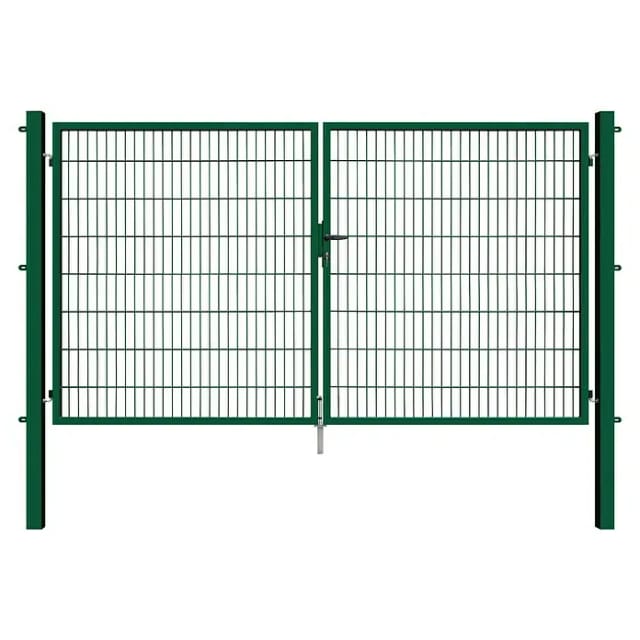 Doppeltor Basic für Doppelstabmattenzaun Moosgrün 300 cm x 160 cm