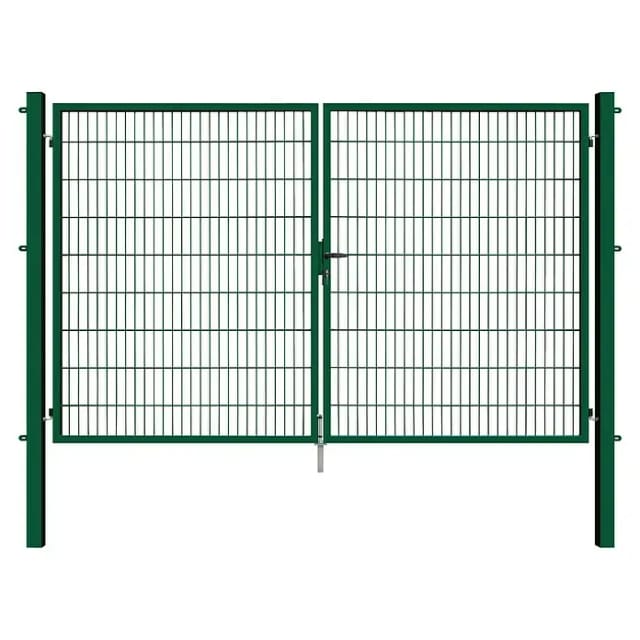 Doppeltor Basic für Doppelstabmattenzaun Moosgrün 300 cm x 180 cm