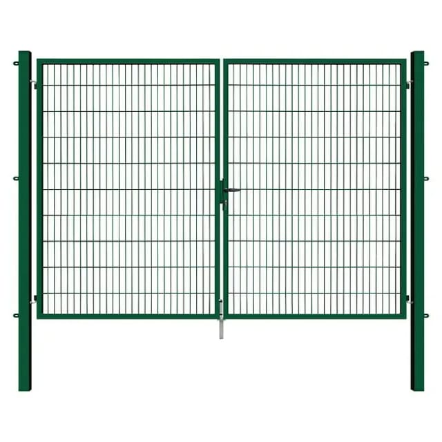 Doppeltor Basic für Doppelstabmattenzaun Moosgrün 300 cm x 200 cm