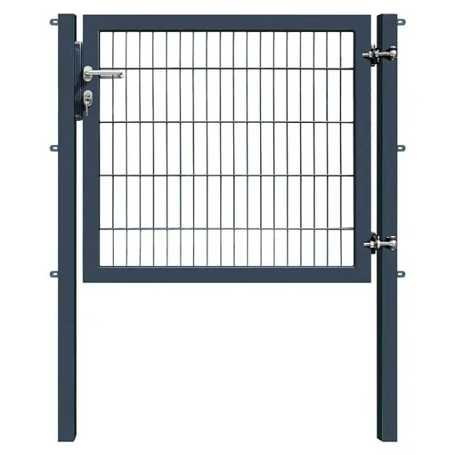 Gartentor Industrietor für Doppelstabzaun 6/5/6 mm Anthrazit 120 cm x 100 cm