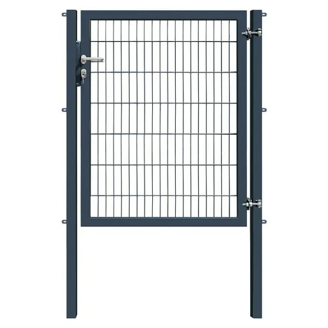 Gartentor Industrietor für Doppelstabzaun 6/5/6 mm Anthrazit 120 cm x 140 cm