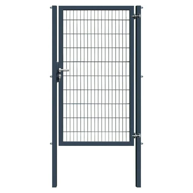 Gartentor Industrietor für Doppelstabzaun 6/5/6 mm Anthrazit 120 cm x 200 cm
