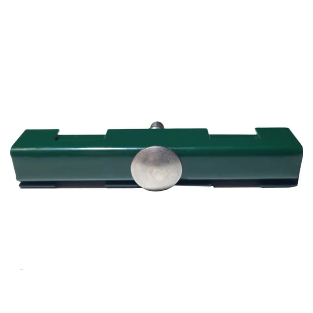 Doppelstabzaun Zaunbauverbinder Moosgrün 90 mm