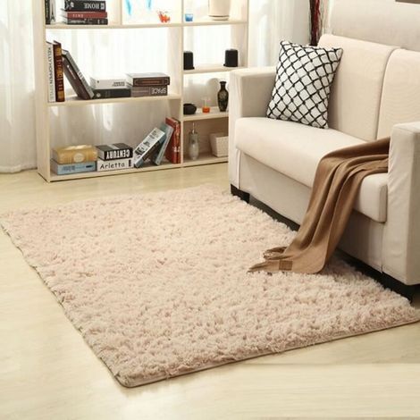 Missmao Rechteckiger Hochflorteppich – Modern – Gelb – 40 X 60 Cm