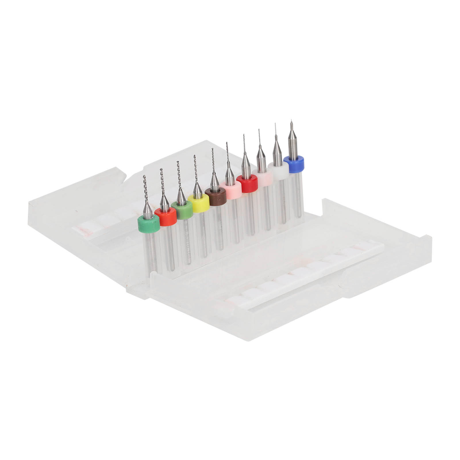 10-teiliges Spiralbohrer-set, 1/8"-schaft, Wolframstahl, Hohe Abriebfestigkeit, Hohe Härte, Bohrer 0,1–1 Mm