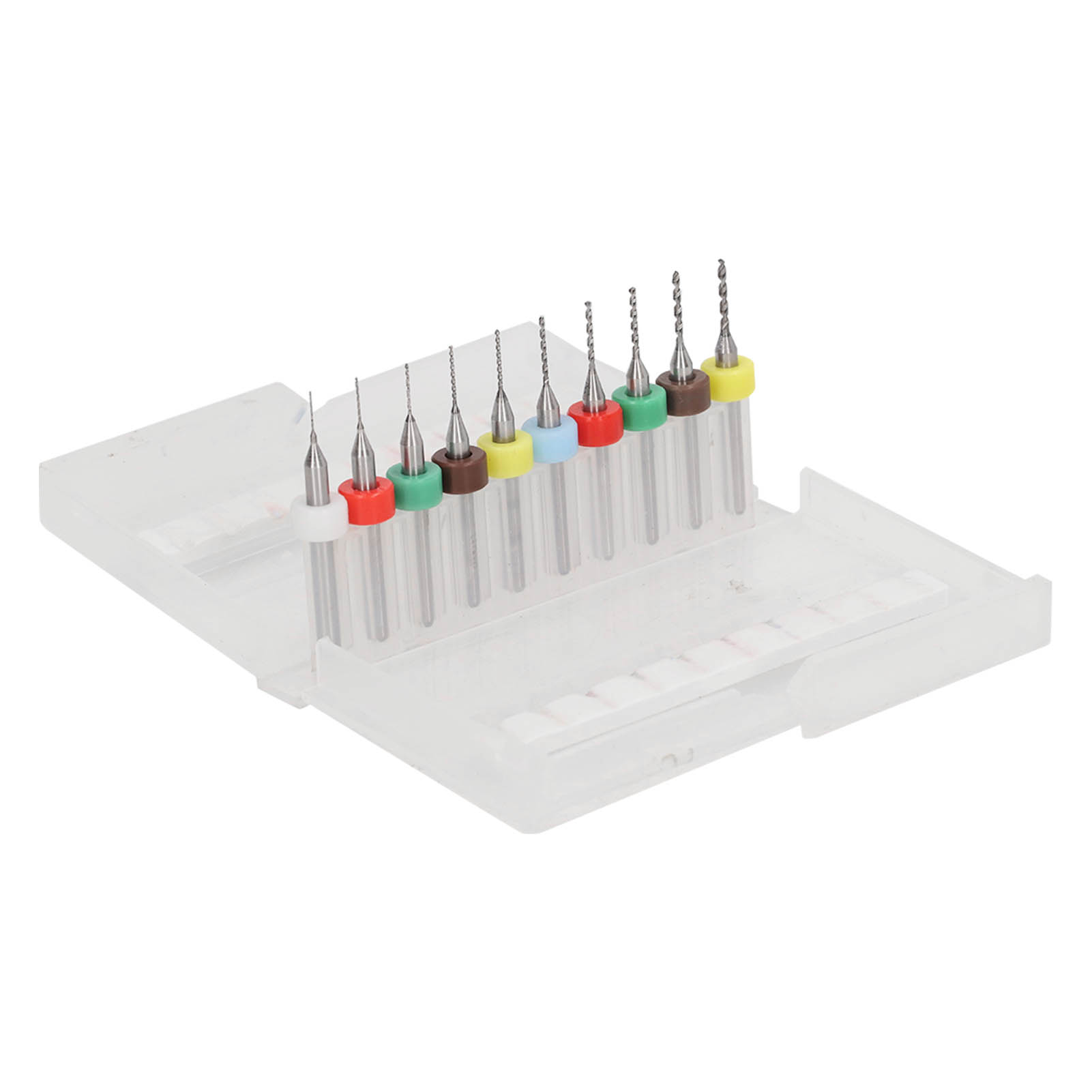 10-teiliges Spiralbohrer-set, 1/8"-schaft, Wolframstahl, Hohe Abriebfestigkeit, Hohe Härte, Bohrer 0,3–1,2 Mm