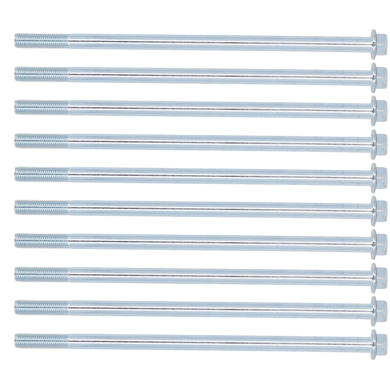 10 Stück Halbgewindeschrauben, Feingewinde, Kohlenstoffstahl, Robuste, Verlängerte Sechskant-halbzahnschrauben 10x230