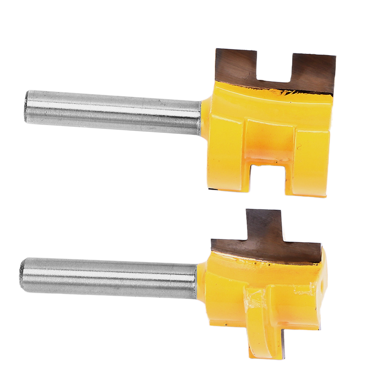 2-teiliges Fräser-set Mit T-nut- Und Nutfräsern Für Die Holzbearbeitung, 1/4-zoll-schaft
