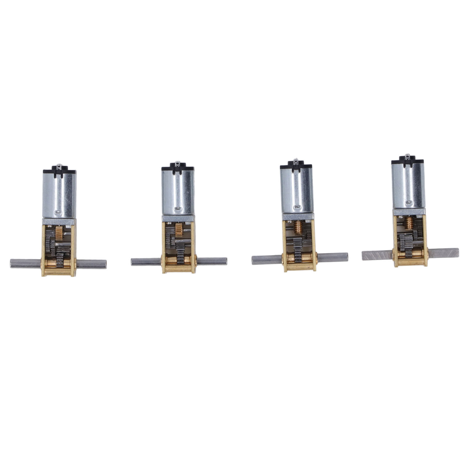 4-teiliges Set Gleichstrom-getriebemotoren 8 U/min, 13 U/min, 26 U/min, 68 U/min, Starke Leitfähigkeit, Doppelwellen-turbinen-schneckengetriebemotor, 6 V