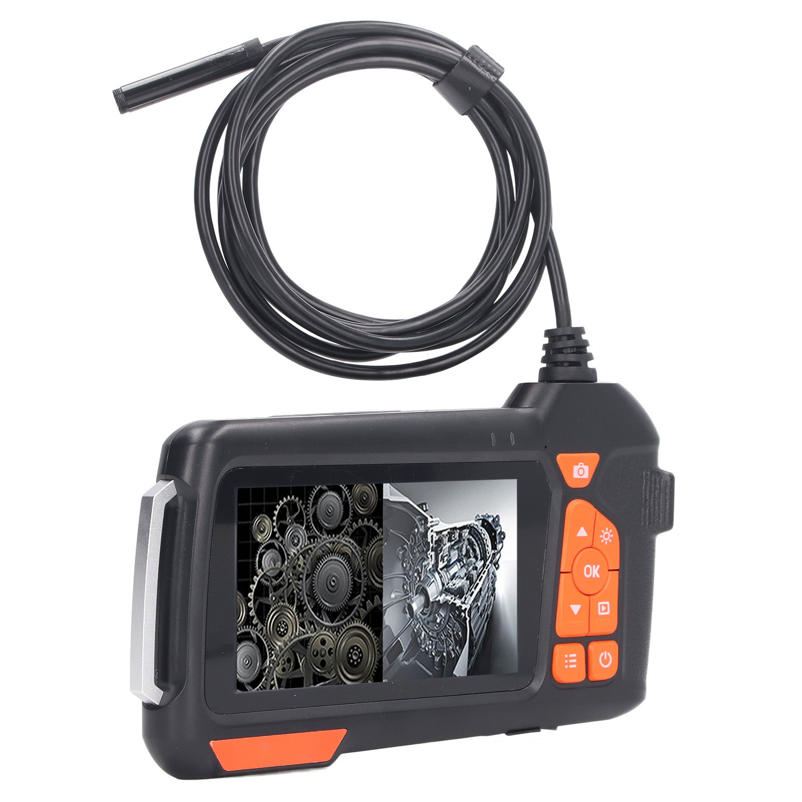 Industrielles Endoskop Mit 4,5-zoll-digitaldisplay, Wasserdicht, Fotoaufzeichnung (1080p), 8-mm-objektiv, Inspektionskamera, 10 M Reichweite / 32,8 Fuß