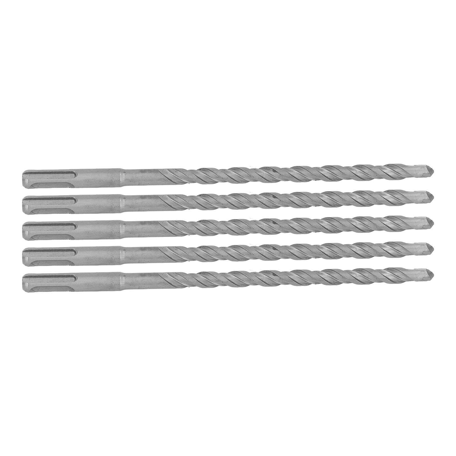 5-teiliges Set Schlagbohrer Mit Hartmetallspitze, 2-schneidige Spiralbohrer Für Ziegel Und Beton, 210 Mm, 10 Mm / 0,39 Zoll