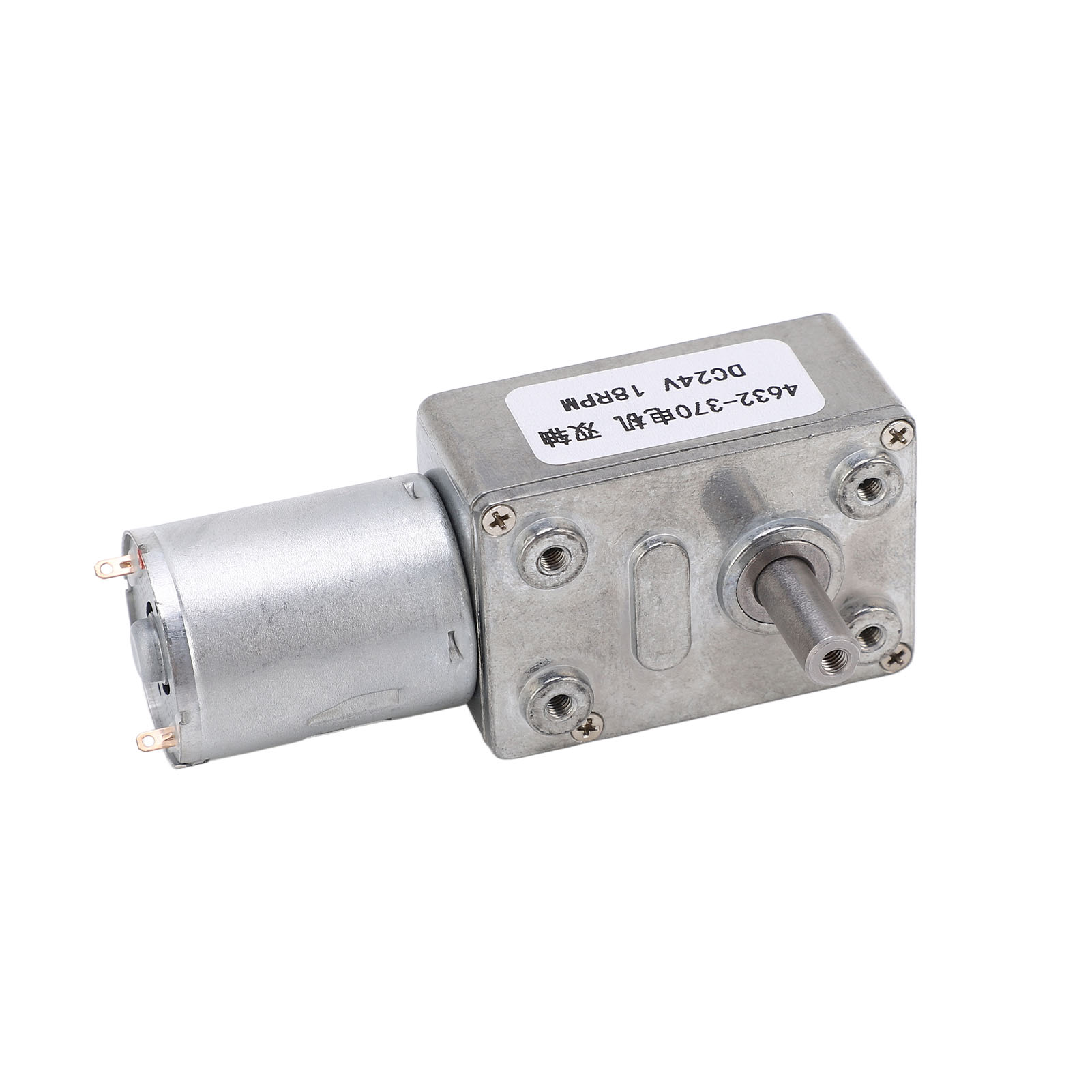 Dc-schneckengetriebemotor 4632 370 Aluminium Messing Doppelwelle Mini-turbinen-schneckenmotor Für Elektrische Lüfter Dc24v 18rpm