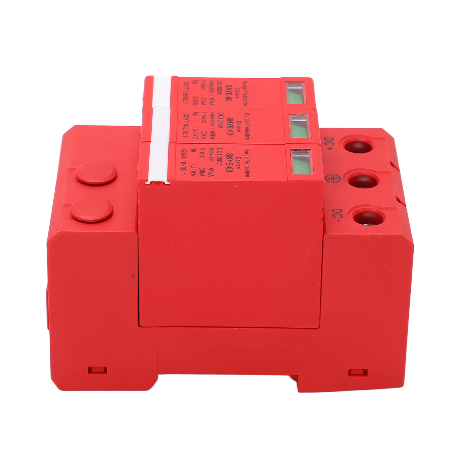 Überspannungsschutzgerät Für Photovoltaikanlagen, Dc 1000 V, 60 Ka, Verteilerkasten, Orange/rot, 3-polig