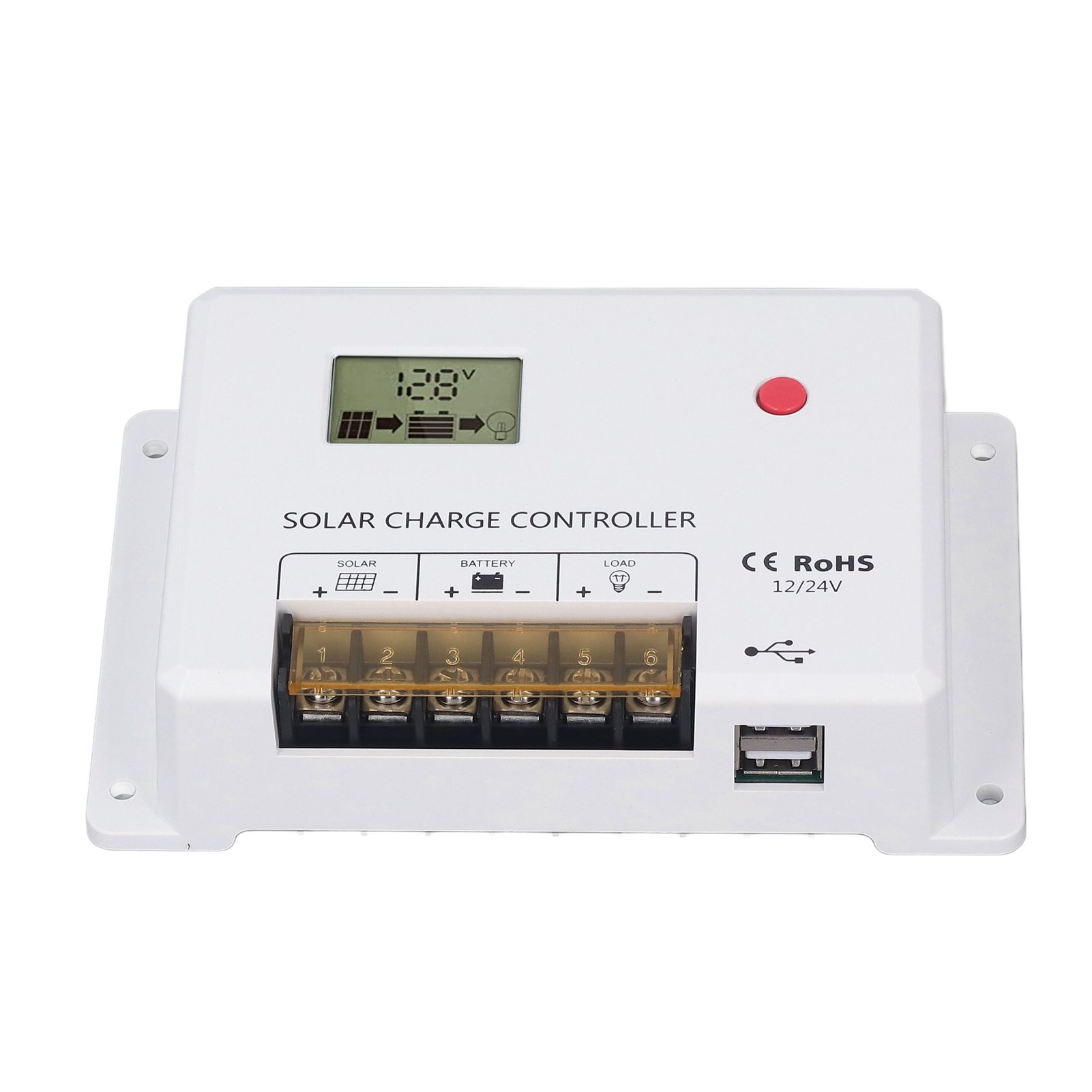 Pwm-solar-laderegler Mit Lcd-anzeige Für Lithium-, Gel- Und Nassbatterien (12 V, 24 V, 30 A)