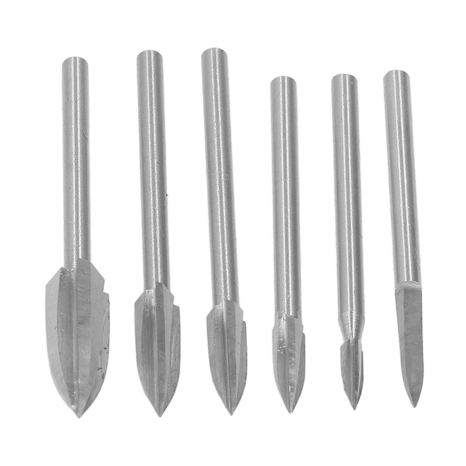 Schnitzfräser Mit 3,0-mm-schaft Aus Hss, 3-schneidiger Gravierfräser, 5-teiliges Set Mit 3-schneidigen Fräsern, Schwertfräser Und Spannfutter