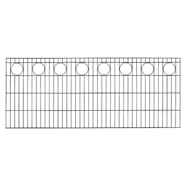 Schmuckzaun Doppelstab mit Dekor Ring Anthrazit 200 cm x 123 cm