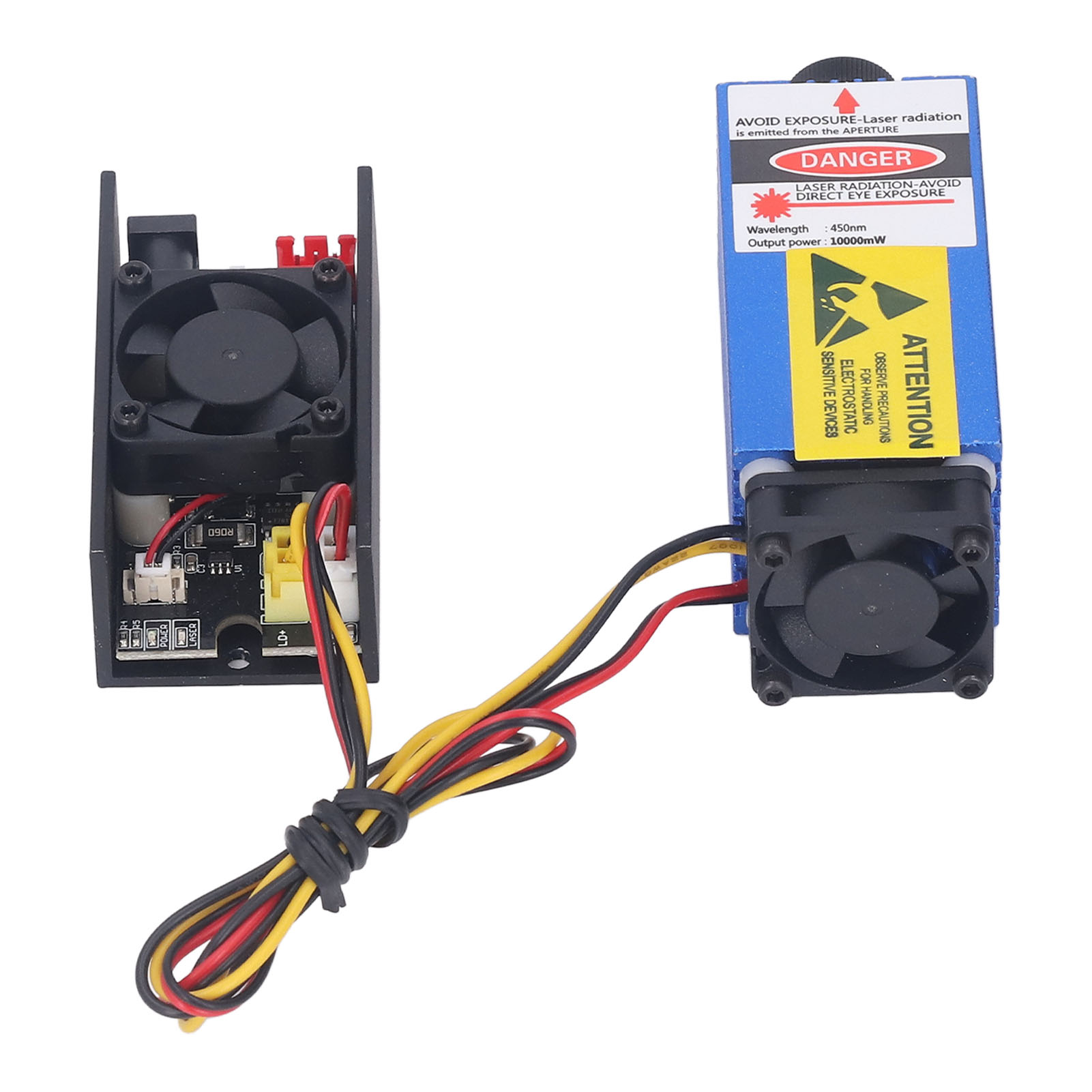 12v 10w Gravierlasermodul, Fokussierbar, Blaues Licht, Einstellbares Fokussierlasermodul Für 3018