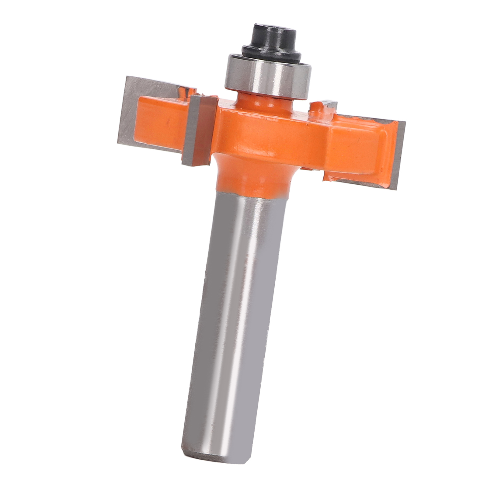 4-flügel-fräser Aus Hochkohlenstoffhaltigem Stahl Mit Spielfreiem Nutfräser Und 8-mm-schaft Für Kiefernholz, Orange