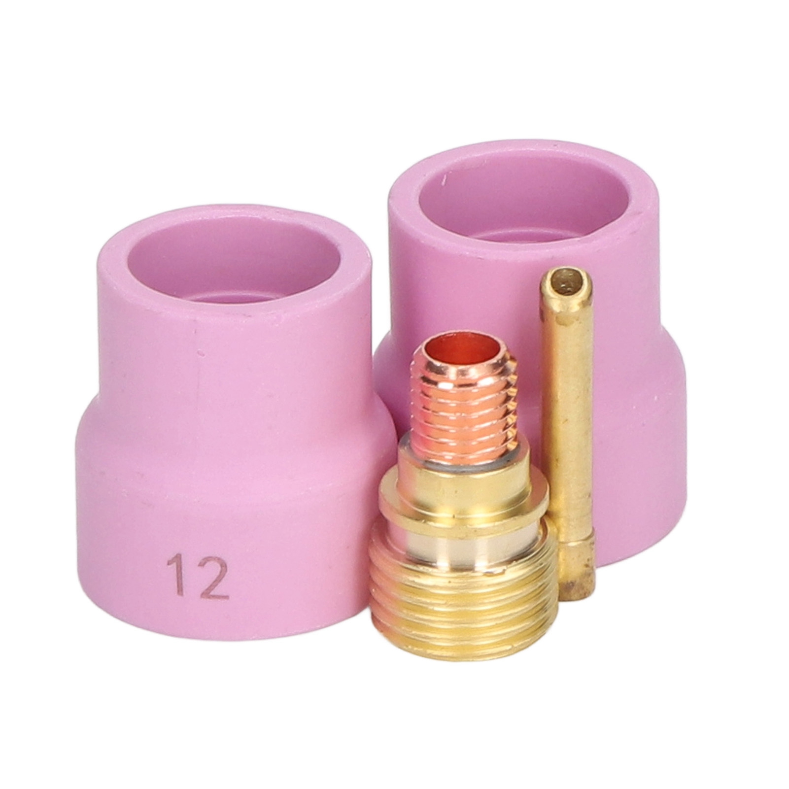 4-teiliges Wig-schweißzubehörset: Keramikdüse 2,4 Mm, Gaslinse, Schrägmundelektrodenklemme