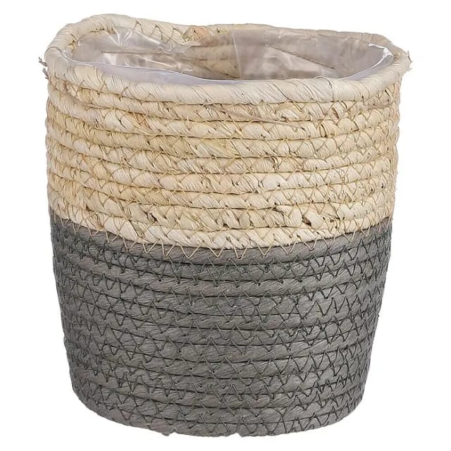 Mica Decorations Korb Rachel Rund Ø 14 cm x 14 cm Grau