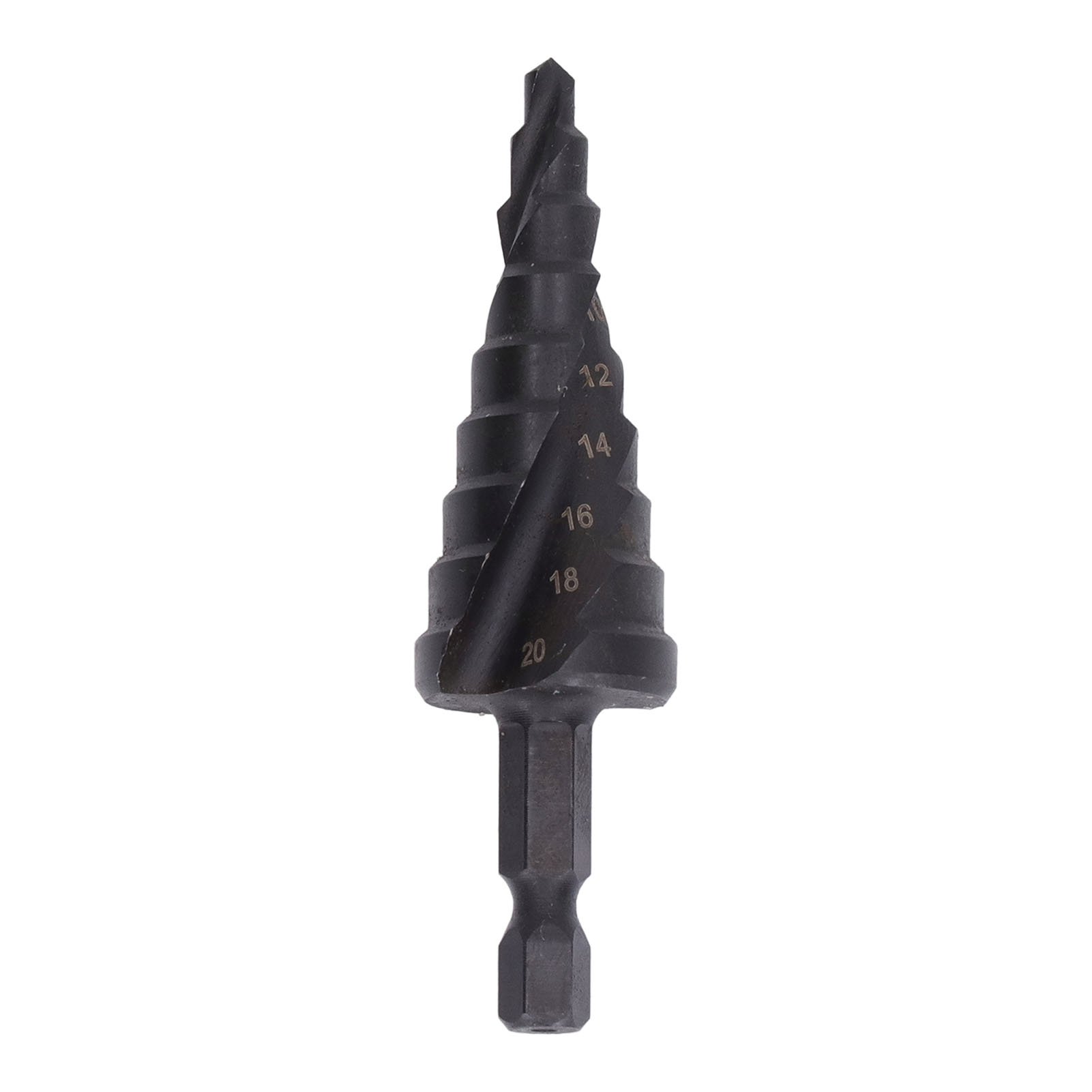 Stufenbohrer Hss Spiralnut Pagodenlochreibahle Sechskantschaft Werkzeug Für Metall Schwarz 9 Stufen (4–20 Mm)