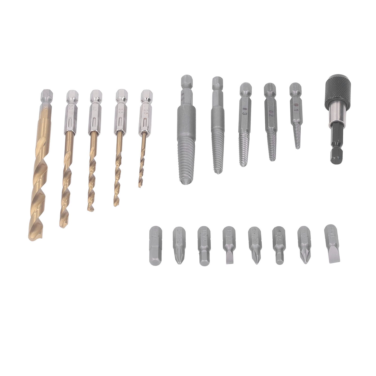Schraubenausdreher-set Zum Entfernen Beschädigter Und Abgebrochener Schrauben, Sechskant-spiralbohrer Mit Schraubendreher-bit-set