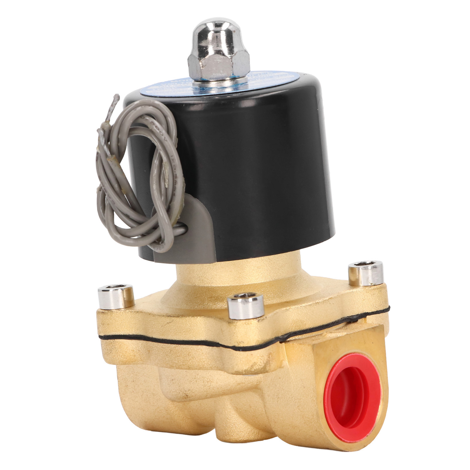 Elektrisches Magnetventil, Messinggehäuse, Kupferspule, 1-wege-durchfluss, 2 Anschlüsse, Normalerweise Geschlossen, 24 V Dc
