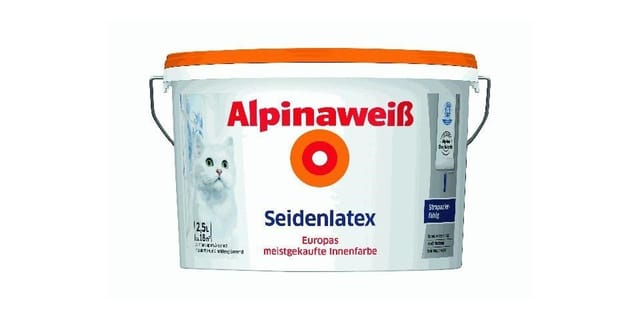 Alpinaweiß Seidenlatex 2,5 Liter seidenglänzend