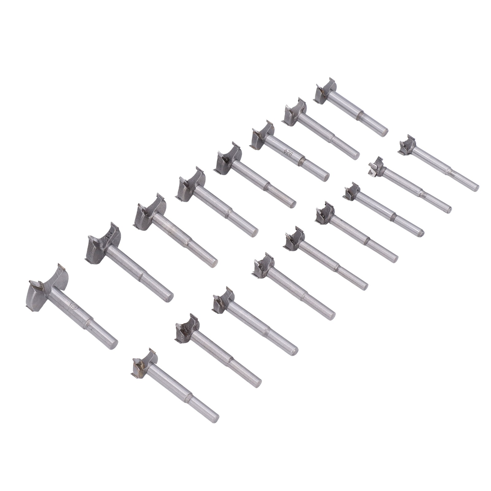 17-teiliges Forstnerbohrer-set Aus Kohlenstoffstahl Für Diverse Holzbearbeitungsaufgaben, 15–40 Mm