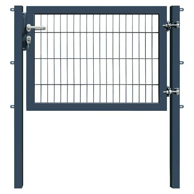 Gartentor Industrietor für Doppelstabzaun 6/5/6 mm Anthrazit 120 cm x 80 cm