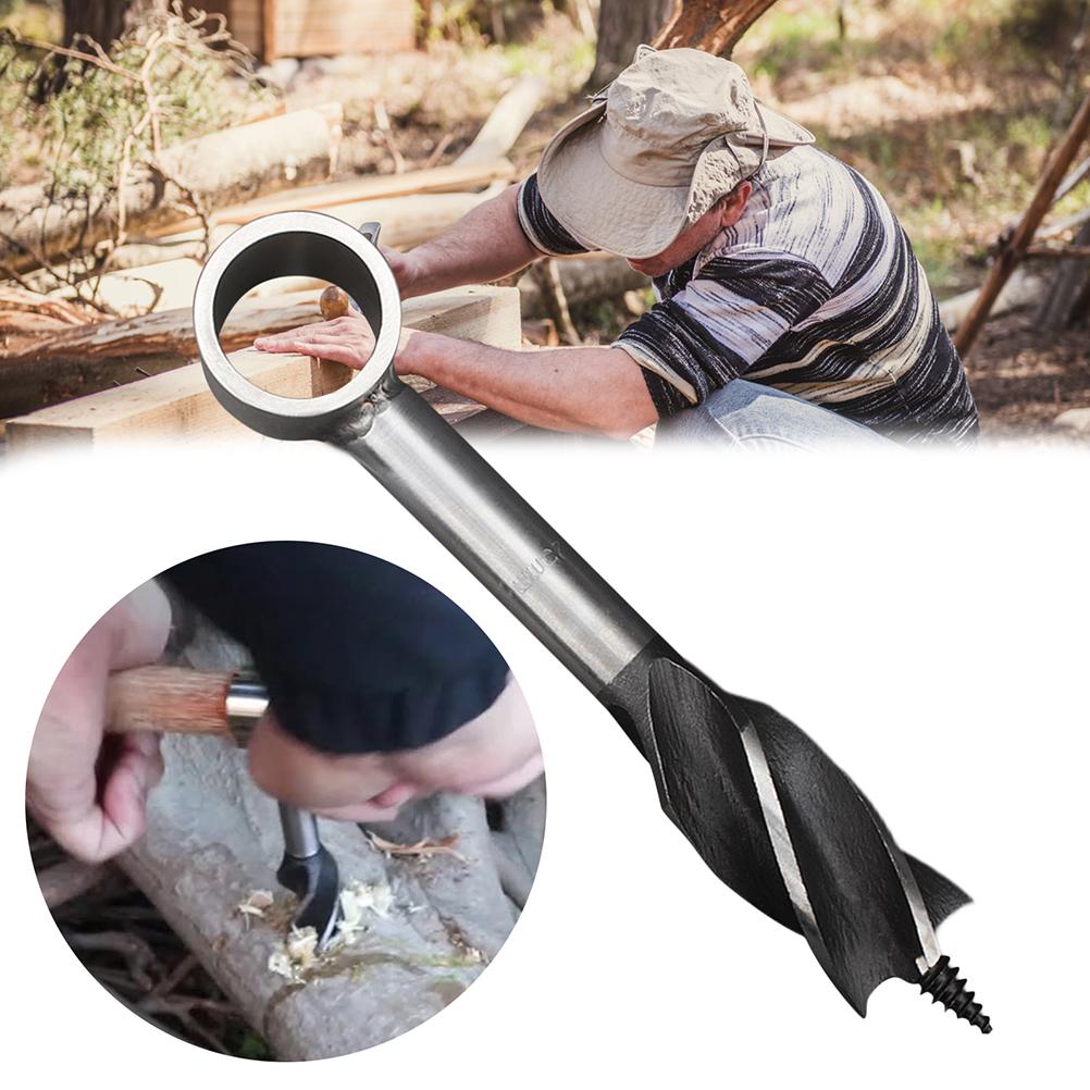 Handbohrer Aus Kohlenstoffstahl, Überlebenswerkzeug Für Siedler, Manuelles Lochwerkzeug, Multitool Für Bushcraft, Camping Und Outdoor-rucksackausrüstung