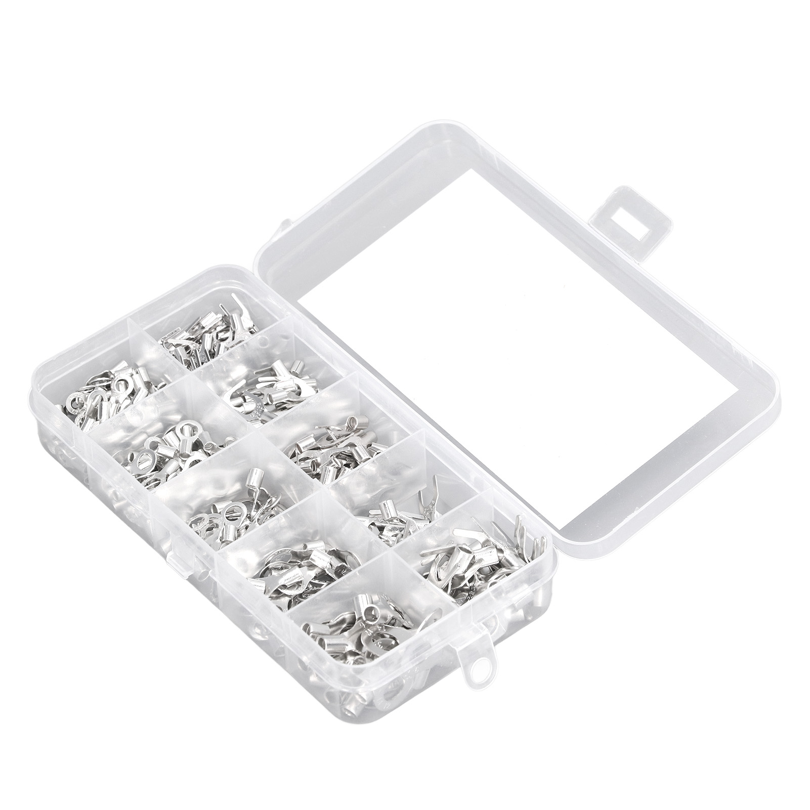 320-teiliges Ringkabelschuh-gabelverbinder-set, Nicht Isolierte Kabelschuhe, Batteriekabelklemmen, Elektrische Kupfer-crimp-gabelverbinder, Rund