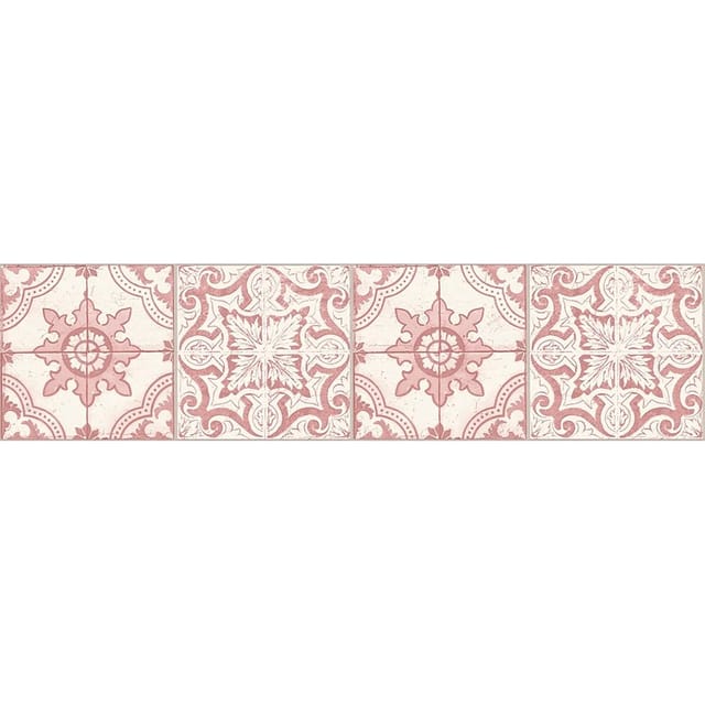 A.S. Création Borte selbstklebend Fliese 5 m x 13 cm Rot-Weiß