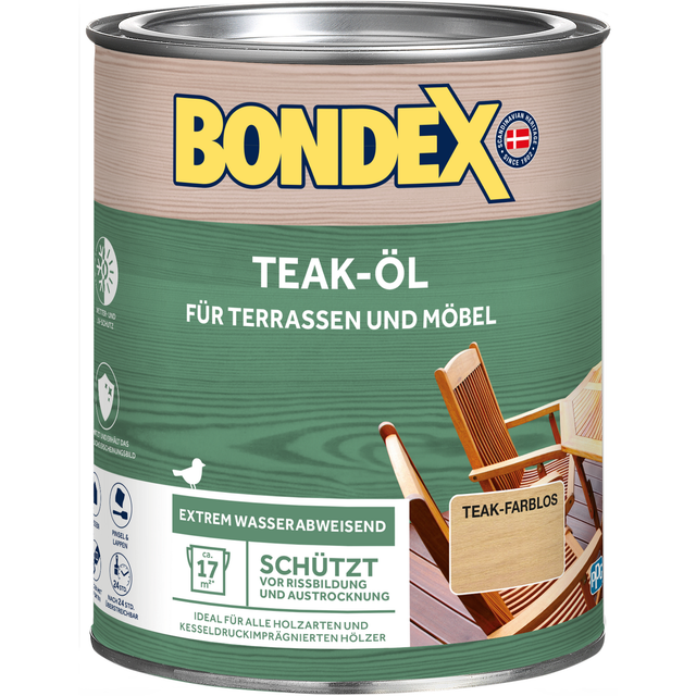 Bondex Teak-Öl Transparent 750 ml