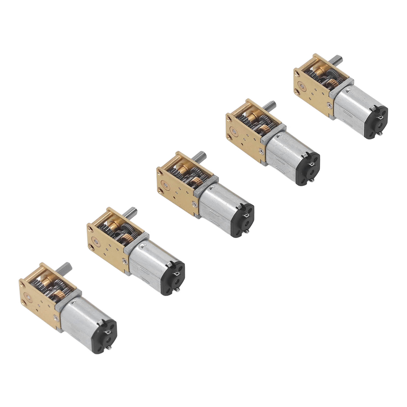 5 Stück Dc 6v Getriebemotor, Rechtwinkliger Schneckengetriebemotor, Einwellen-kupferspulen-drehzahlreduzierungsmotor