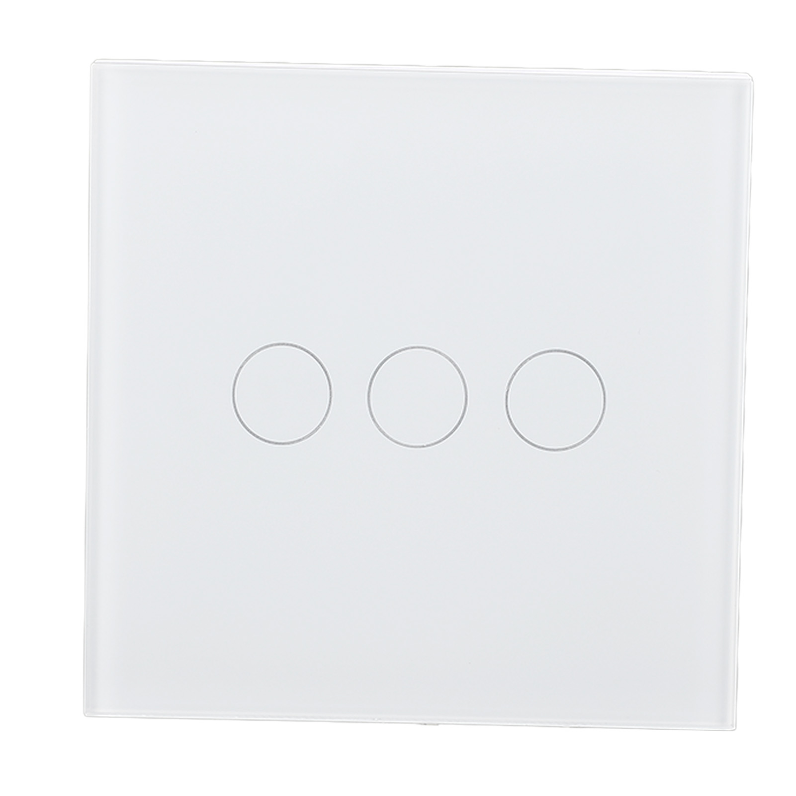 Intelligenter Lichtberührungsschalter, Weißes Gehärtetes Glas, Einadrige Steuerung, Wandmontage, 110–240 V Ac