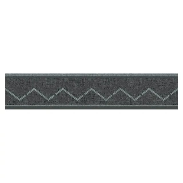 A.S. Création Borte selbstklebend Geometrisch 5 m x 13 cm Schwarz-Silber