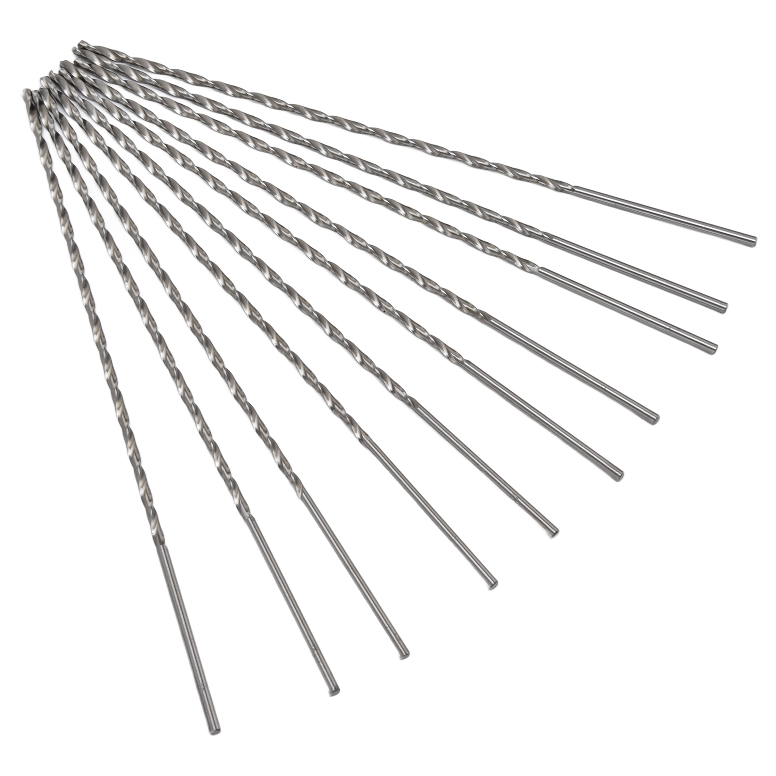 10 Extra Lange Hss-bohrer, Schnelles Bohren, Hohe Genauigkeit, Hohe Härte, Stabile Leistung, Schwarzer Spiralbohrer