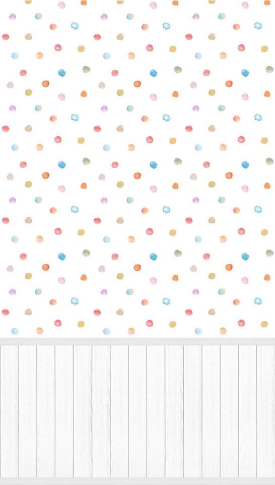 A.S. Création Vliestapete Wallpanel Punkte Bunt Kinder